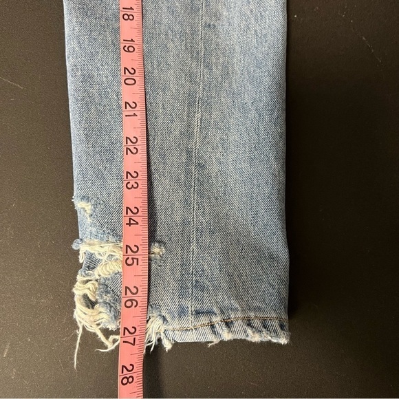 Agolde Jeans Women Size 25 Feel Good Straight Medium Wash Tapered Distressed B22 - Picture 6 of 12